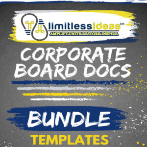 Corporate Board Basics Bundle Templates